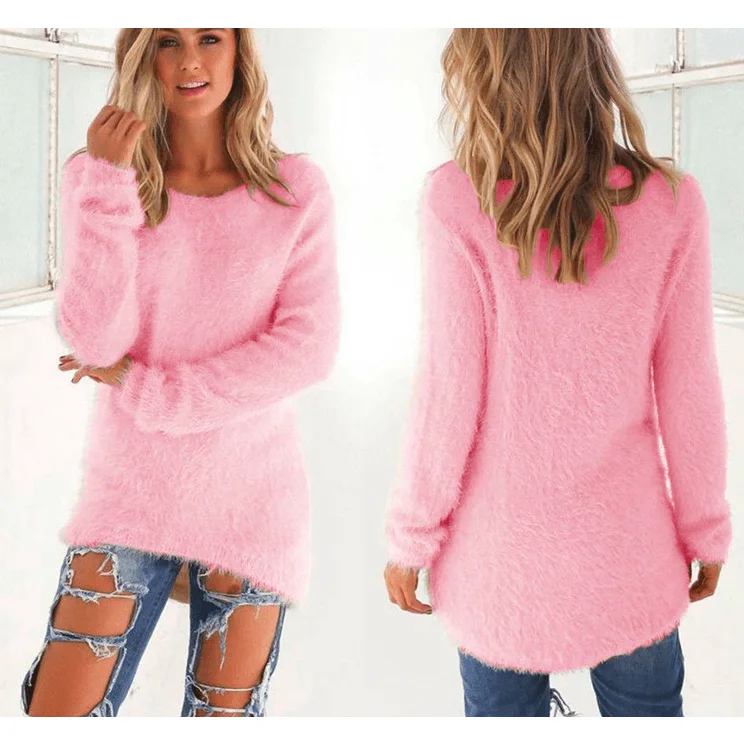 CUTE OVERSIZE PULLOVER SWEATER Besom Neck Pullover