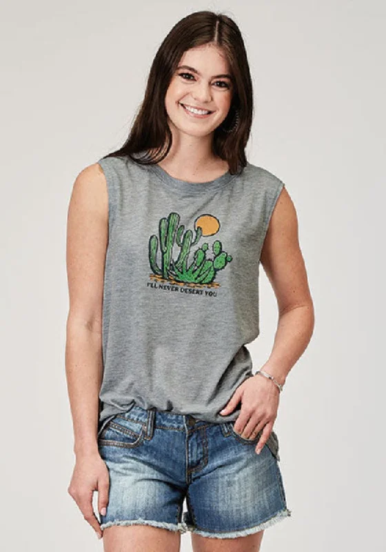 Women's Cactus Design Tank Top sexy tank top