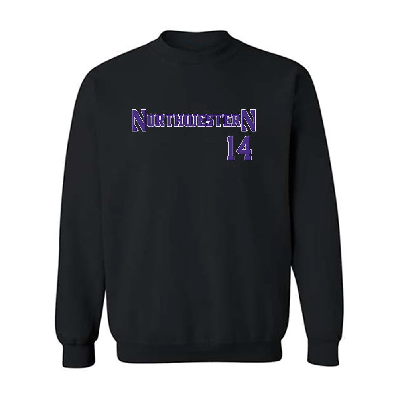 Northwestern - NCAA Women's Fencing : Julia Douglas - Classic Shersey Crewneck Sweatshirt Hoodie with Fur Luxurious Winter