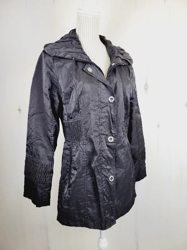 UTEX BLACK JACKET LADIES MEDIUM PRE-LOVED Zip Front Button Front Snap Front