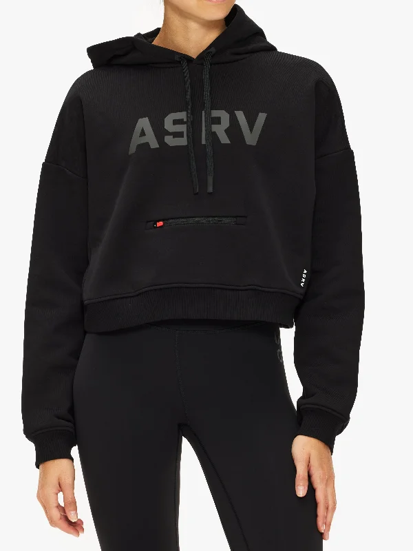 ASRV Cropped Pullover Hoodie Peter Pan Collar