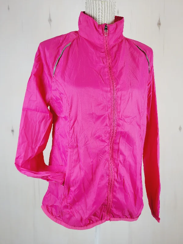 ATHLETIC WORKS PINK ULTRA LIGHT RUNNING JACKET LADIES MEDIUM PRE-LOVED Wool Jacket Cashmere Jacket Tweed Jacket