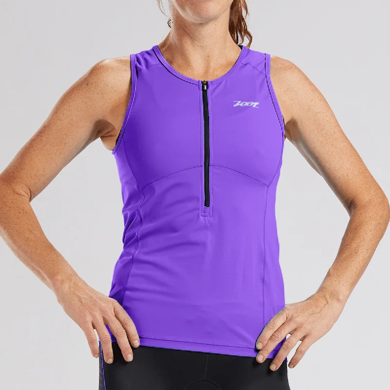 Womens Core+ Tri Tank - Violet seamless tank top