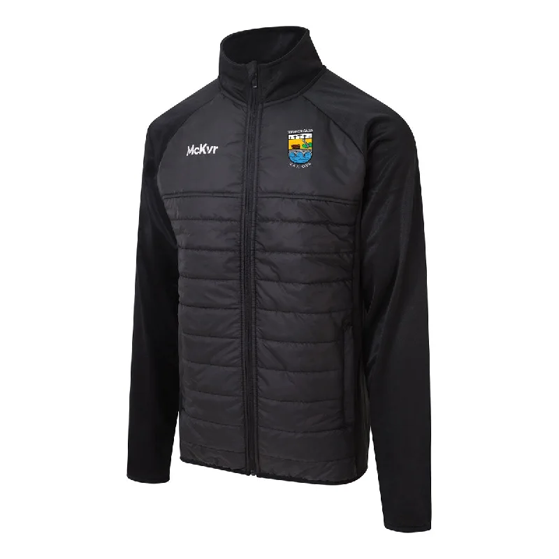 Mc Keever Shannon Gaels GAA Core 22 Hybrid Jacket - Adult - Black Satin Fabric Silk Fabric Chiffon Fabric