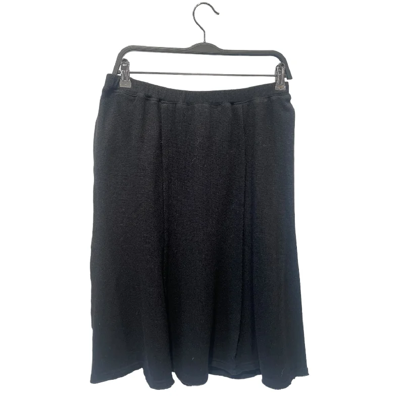 COMME des GARCONS/Skirt/M/Wool/BLK/ satin skirt smooth