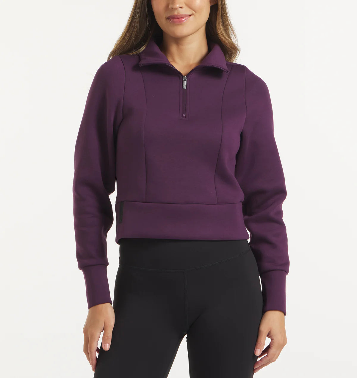 Women's LuxBreak Half-Zip Pullover (Dark Plum) Turtleneck Warm Pullover