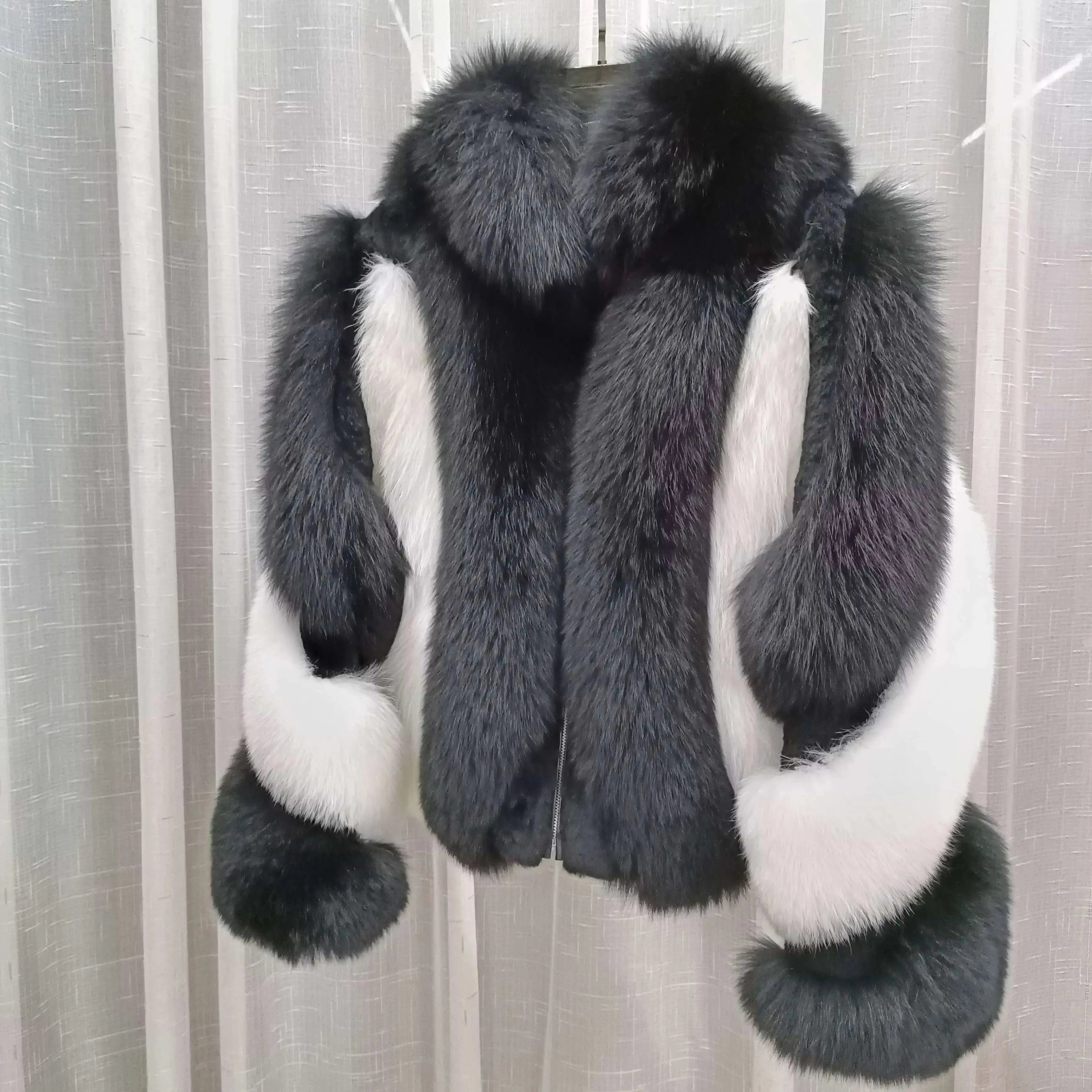 dark gray and white