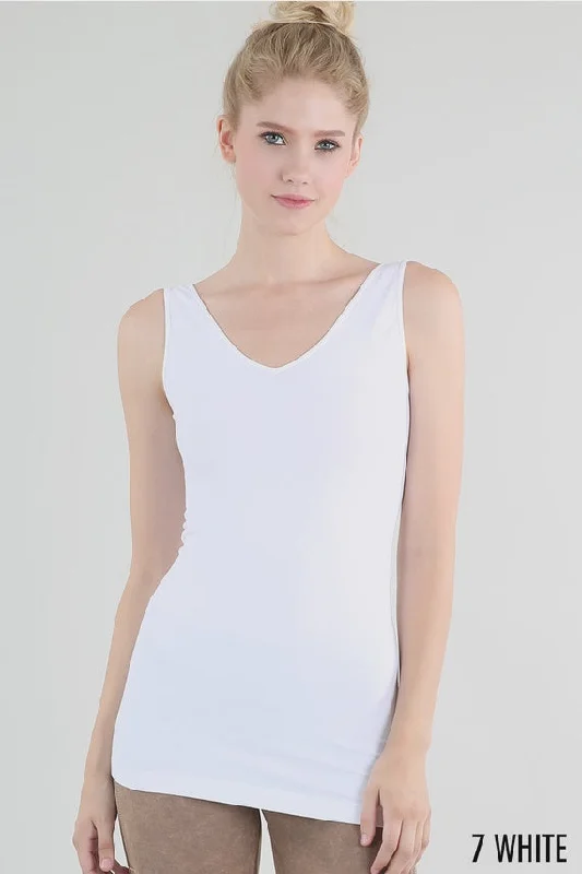 Reversible Tank Top | White | NikiBiki lounge tank top