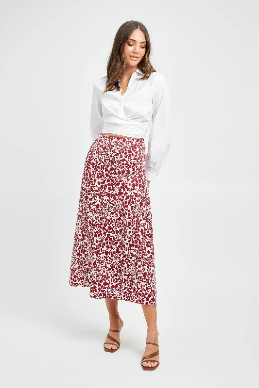 Bellaire Midi Skirt wool skirt warm