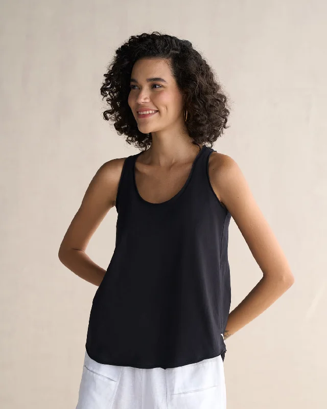 Ukiyo Racerback Tank - Black grey tank top