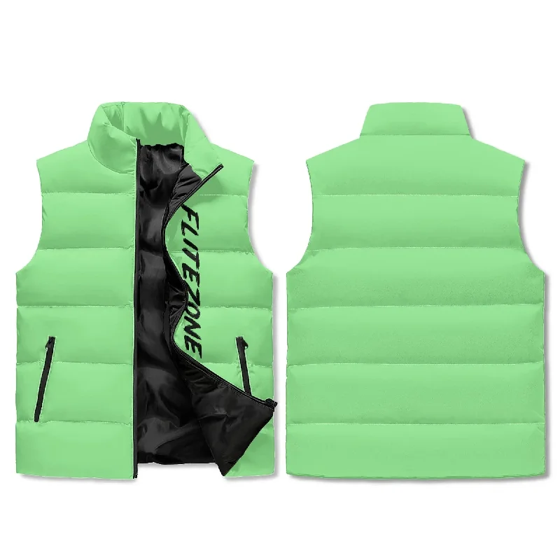 FZ Unisex Lightweight Stand Collar Zip Up Puffer Jacket Front Pockets Side Pockets Patch Pockets