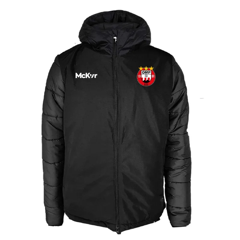 Mc Keever OMP United Core 22 Stadium Jacket - Adult - Black Denim Jacket Leather Jacket Suede Jacket