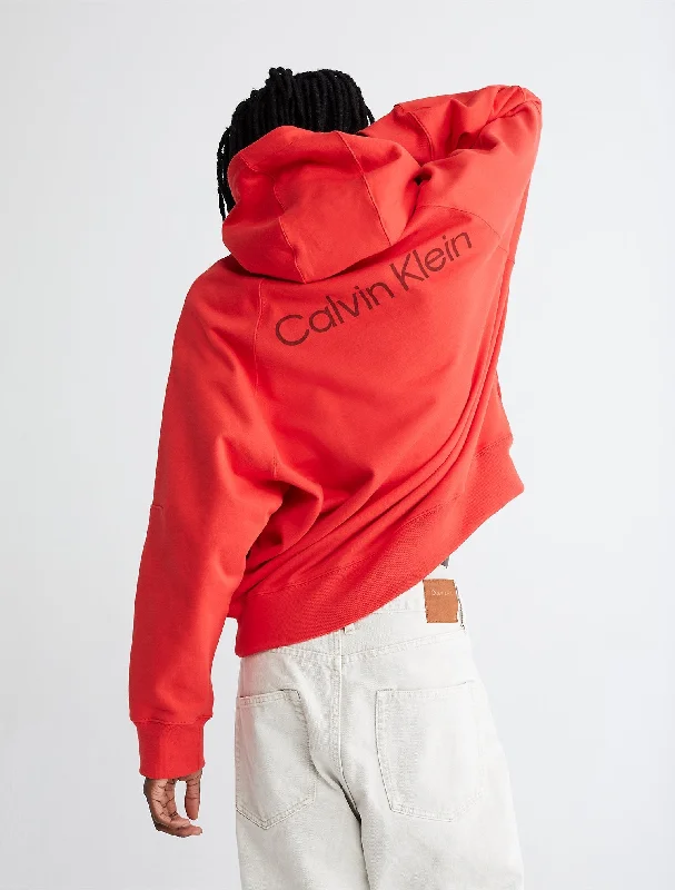 Calvin Klein Standards Fleece Hoodie - Unisex Hoodie with Double Zipper Versatile Adjustable