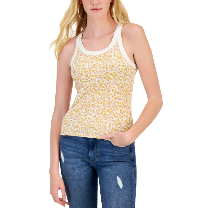 HIPPIE ROSE - Flower pattern Halter tank Top graphic tank top