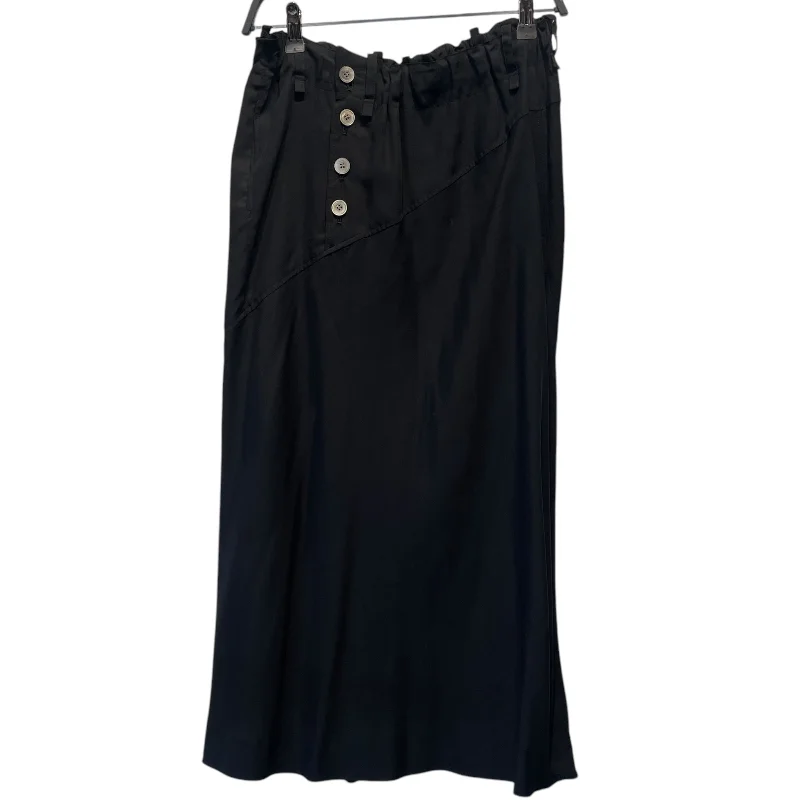 ISSEY MIYAKE/Long Skirt/XS/Polyester/BLK/ lace skirt romantic
