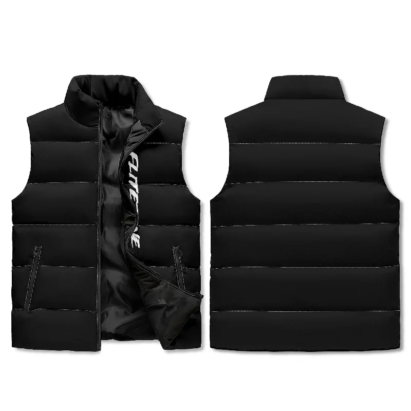 FZ Unisex Lightweight Stand Collar Zip Up Puffer Jacket Wool Jacket Cashmere Jacket Tweed Jacket