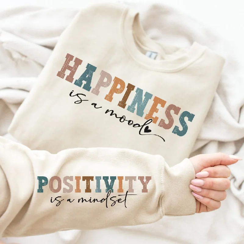 PREORDER: Happiness Is Ladies Sweatshirt Hoodie with Magnetic Closure Innovative Modern