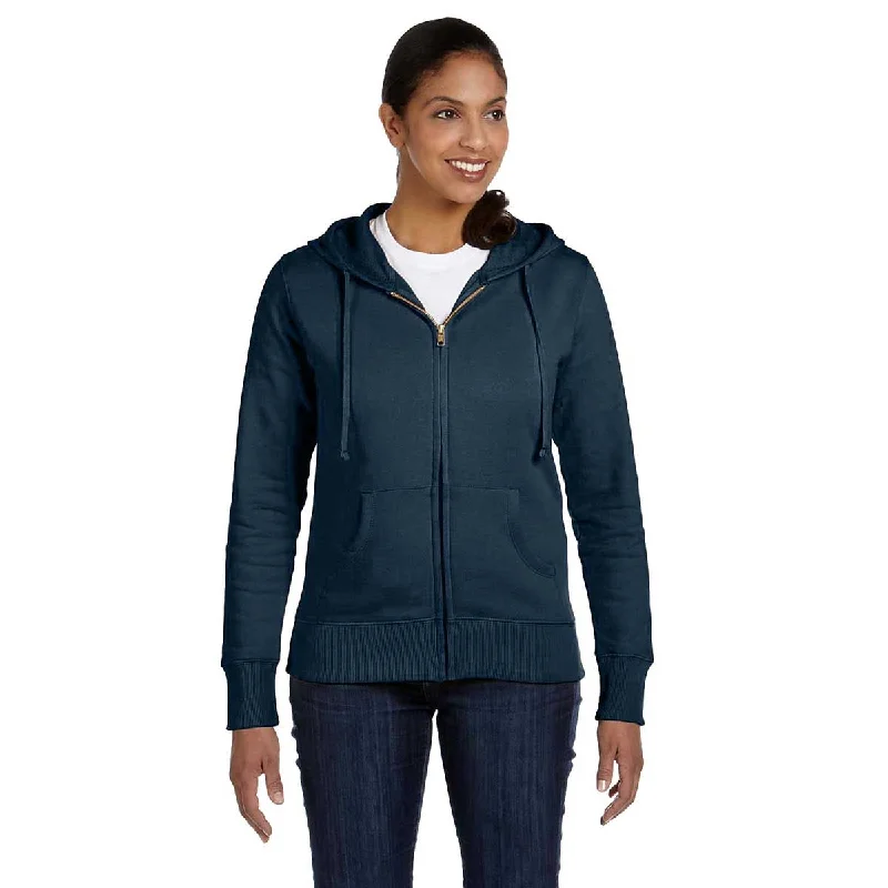 Econscious Women's Pacific Organic/Recyclyed Full-Zip Hoodie Hoodie with Half-Zip Sporty Casual