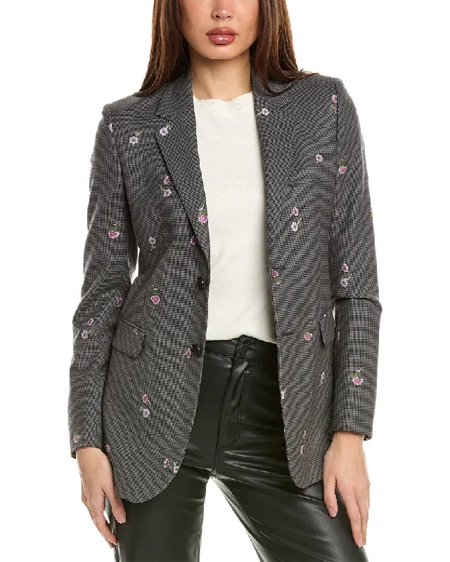 Red Valentino Wool-Blend Jacket Welt Pockets Slit Pockets Flap Pockets