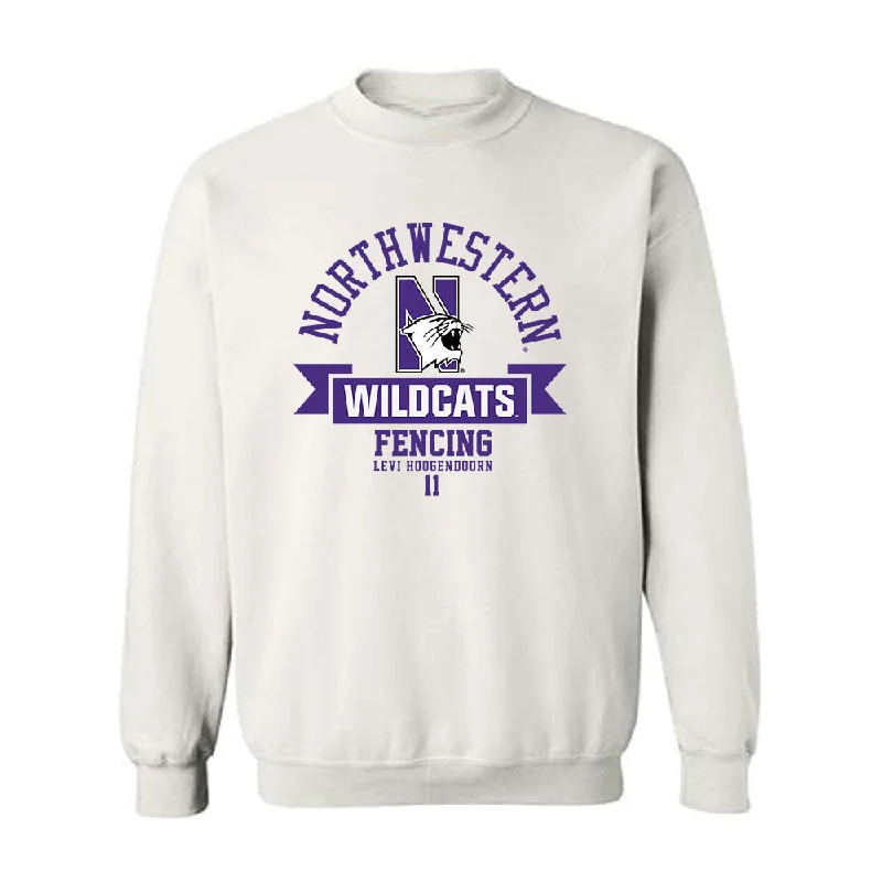 Northwestern - NCAA Women's Fencing : Levi Hoogendoorn - Classic Fashion Shersey Crewneck Sweatshirt Hoodie with Print Artistic Unique