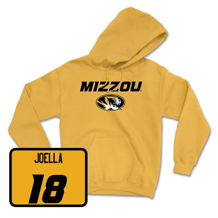 Gold Women's Soccer Mizzou Hoodie - Hannah Joella Hoodie with Drop Shoulder Relaxed Streetwear