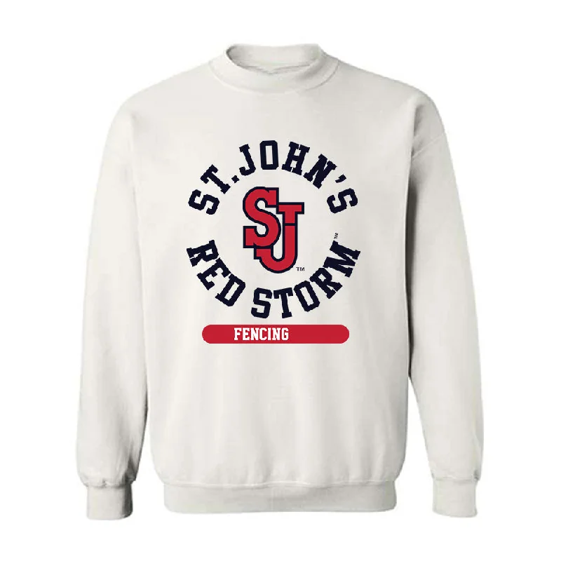 St. Johns - NCAA Women's Fencing : Nicole Feygin - Classic Shersey Crewneck Sweatshirt Hoodie with Batwing Sleeves Loose Dramatic