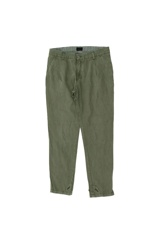 Diesel Women's Tapered Cargo Pants | Vintage High End Designer Green Trousers Trousers sophisticated sleek