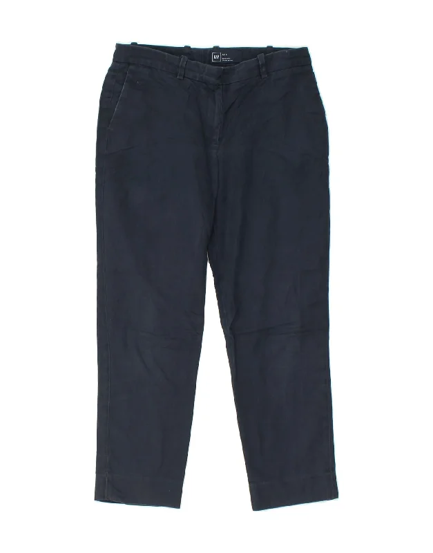 GAP Womens Slim Cropped Trousers US 4 Small W29 L25  Navy Blue Cotton Trousers versatile functional