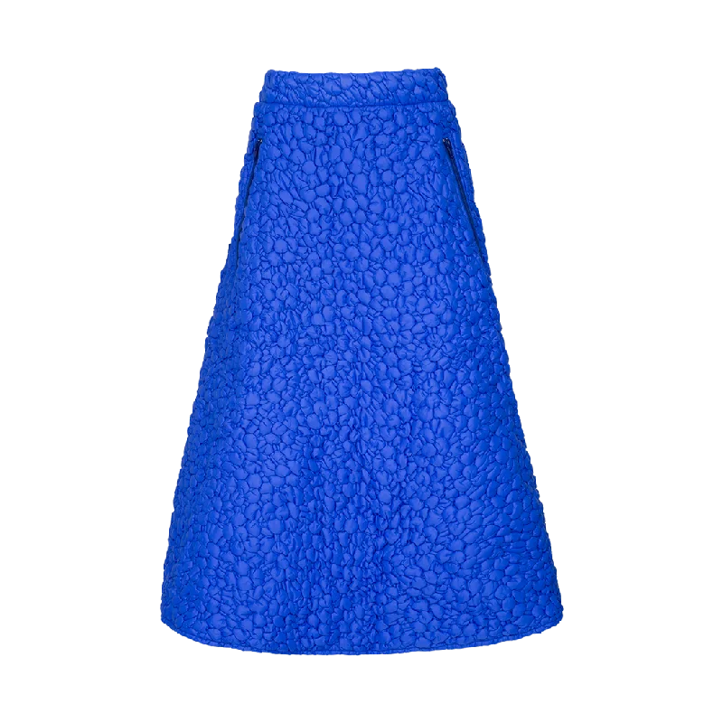 Quilted A-Line Skirt velvet skirt plush