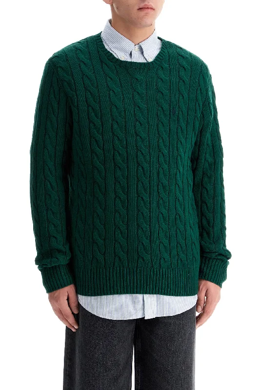 Polo Ralph Lauren Cotton Cable Knit Pullover Sweater Oblong Neck Pullover