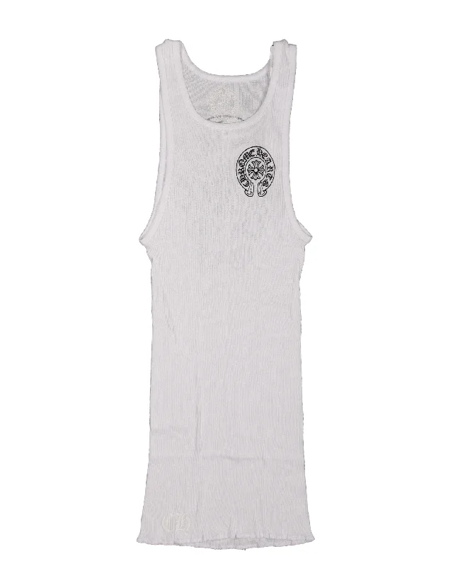 Ribbed Horseshoe Logo Tank-Top mint tank top