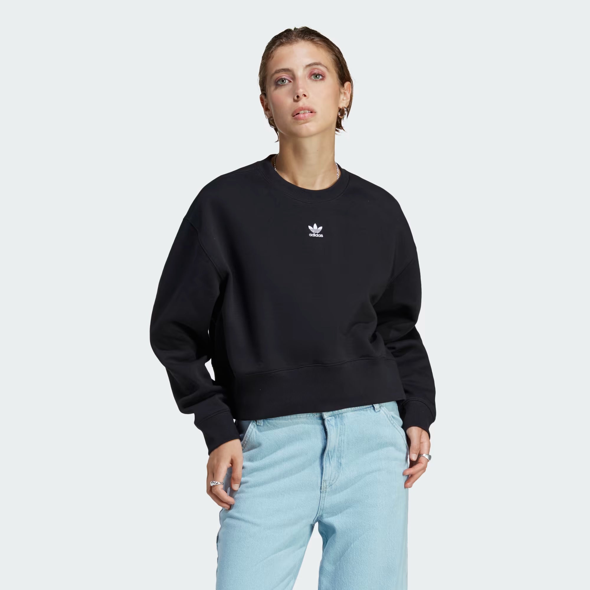 Adidas Adicolor Essentials Crew Sweatshirt - Women Hoodie with Magnetic Closure Innovative Modern