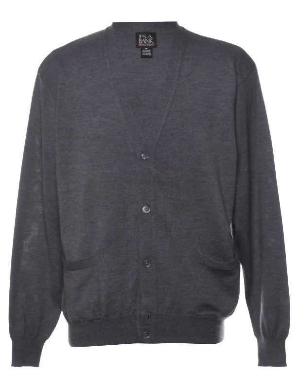 Grey Cardigan - M Slim Fit Regular Fit Oversized