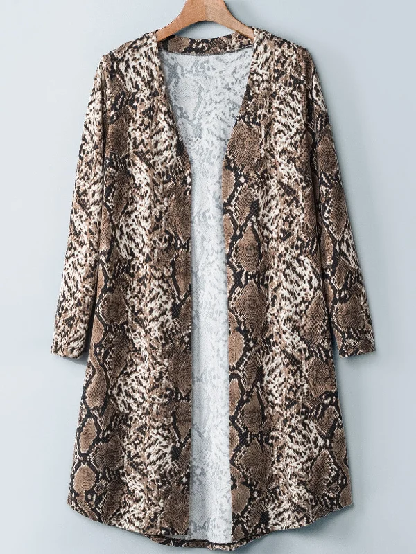 Winter Snakeskin Cardigan Terry Terry Cloth Terry Knit