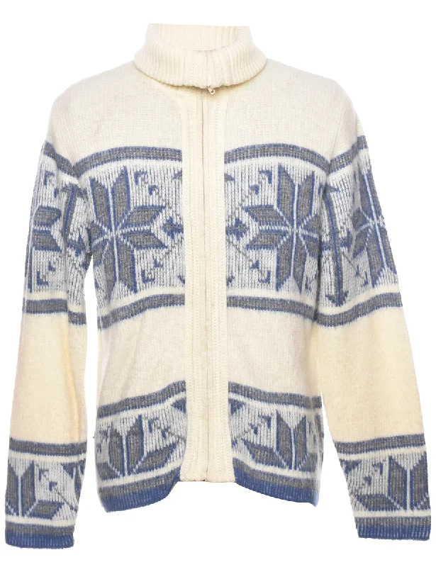 Nordic Off White Cardigan - L Oversized Loose Flowy