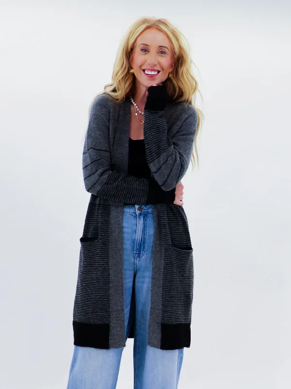 Bundle In Leisure Knit Cardigan Welt Pockets Slit Pockets Flap Pockets