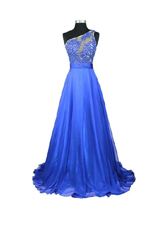 A-line One Shoulder Chiffon Prom/Evening Dresses PG260 Tunics Exclusive limited