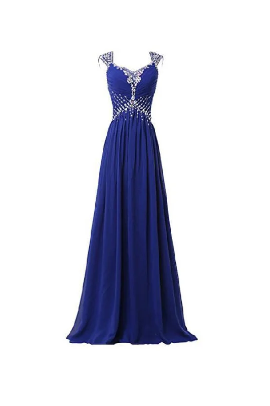 Chiffon V-neck Long Prom Gowns Party Dresses Bridesmaid Dresses PG268 Tunics Winter warm