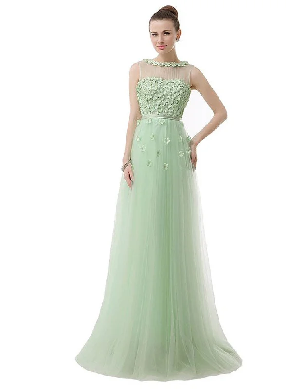 Green Tulle Formal Prom Bridesmaid Evening Dress | DV2085 Tunics Bestseller popular