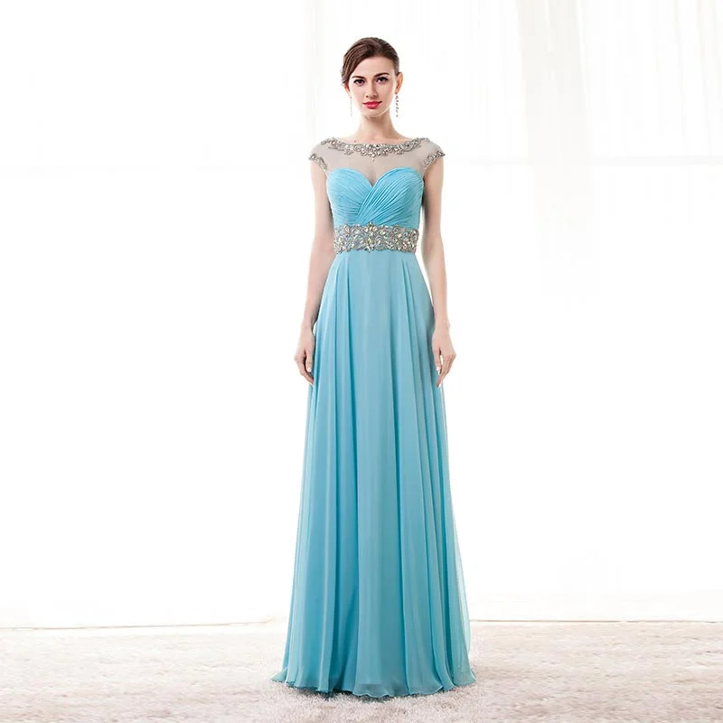 Turquoise Blue Maxi Long Formal Prom Evening Dress EN132 Tunics Modern contemporary