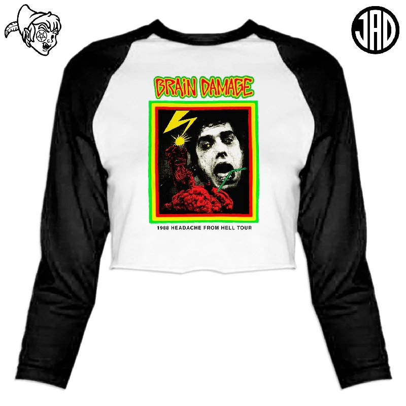 1988 Headache Tour - Women's Cropped Baseball Tee Boxy Fit Fitted Loose