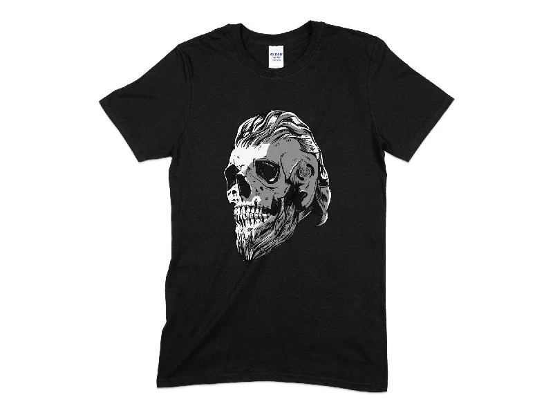 Viking Skull Unisex T-Shirt Fleece Nylon Spandex