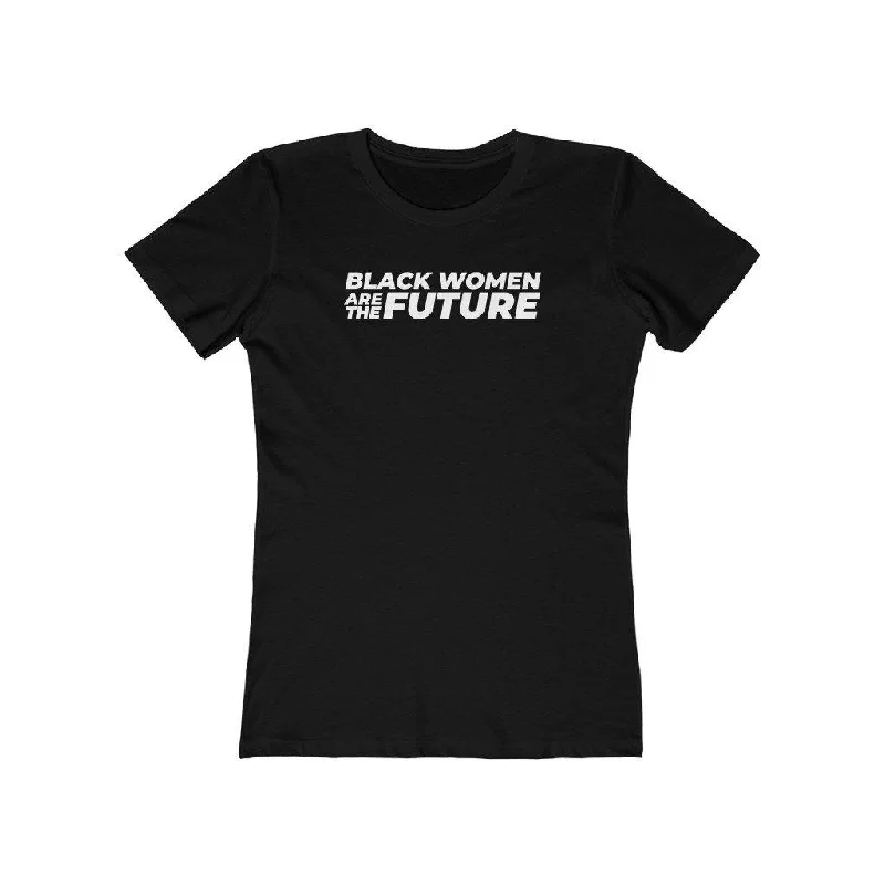 Black Women are the Future | Women's Fitted T-Shirt Silk Blend Satin Velvet