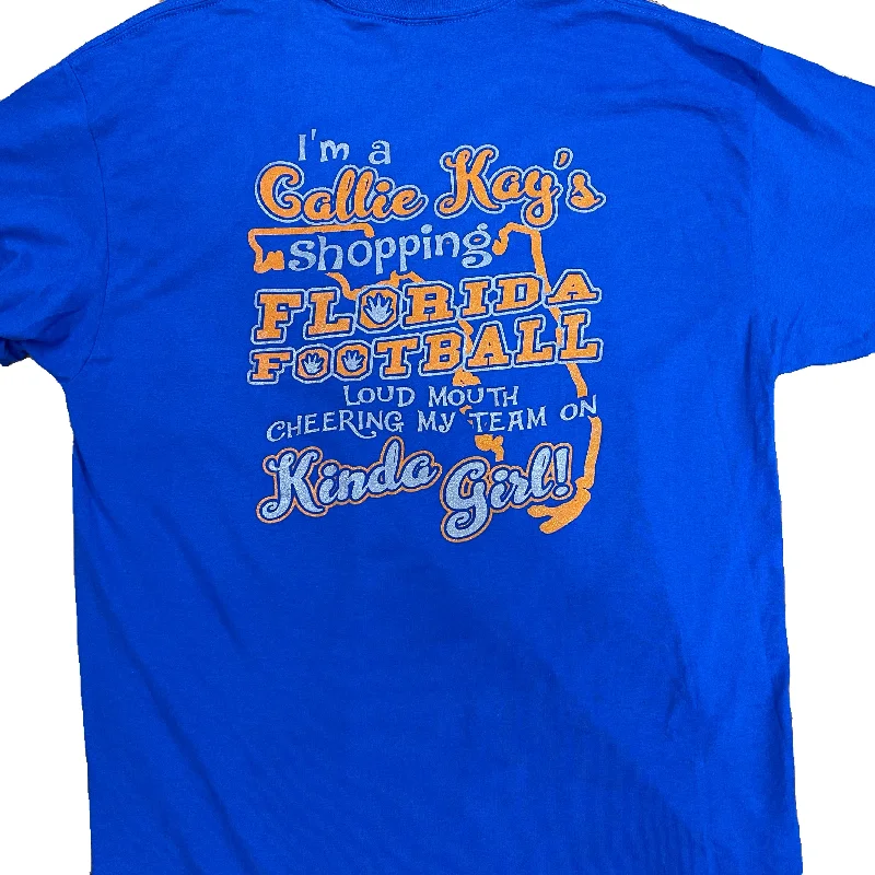 Callie Kay's Collegiate Tee Front Pockets Side Pockets Patch Pockets