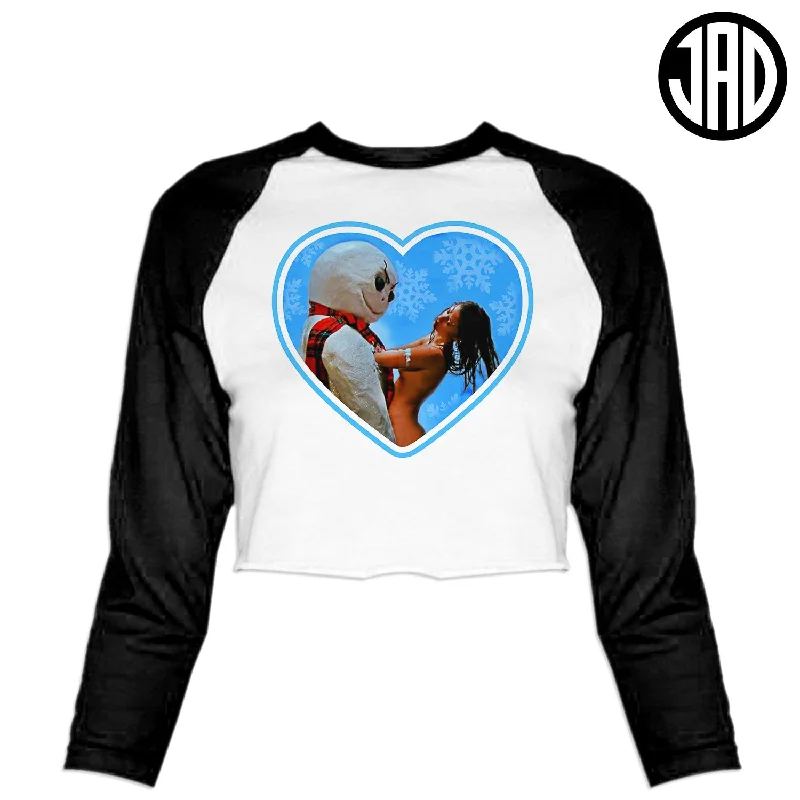 Christmas Came Early - Women's Cropped Baseball Tee Plaid T-Shirt Polka Dot Checkered