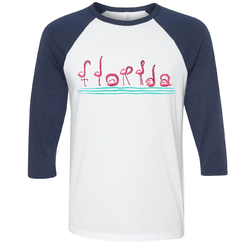 Curvy Flamingos Florida Baseball Tee Wool Fabric Cashmere Fabric Tweed Fabric