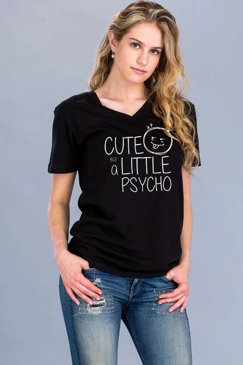 Cute Little Psycho T-shirt Knit Fabric Woven Fabric Fleece Fabric