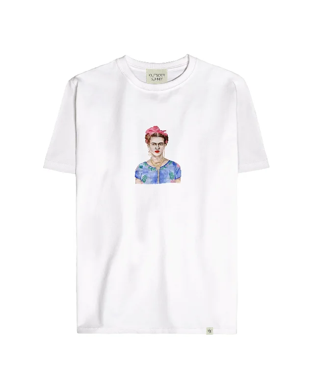 A Watercolor of Frida Kahlo Heavyweight Tee Spandex Blend Rayon Blend Denim Blend