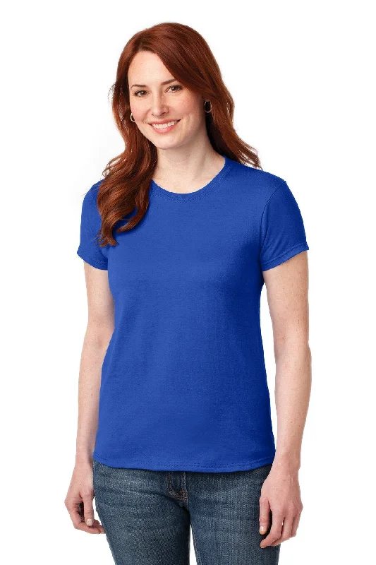 Gildan Ladies Gildan Performance T Shirt 42000L Royal Ribbed T-Shirt High Neck Heavyweight