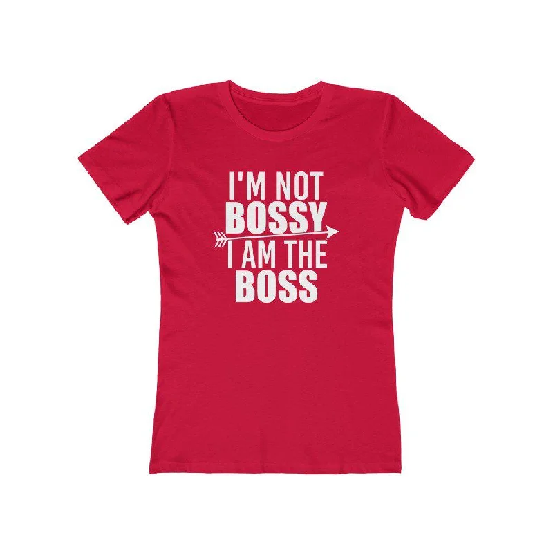 I am the Boss | Women's Fitted T-Shirt Graphic T-Shirt Round Neck Polyester